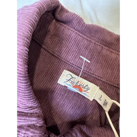 Faherty Women’s Stretch Western Shirt Catawaba Grape Purple Corduroy S NWT - Picture 4 of 9